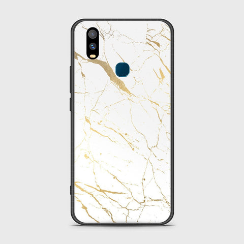 Vivo Y11 2019 Cover- White Marble Series 2 - HQ Ultra Shine Premium Infinity Glass Soft Silicon Borders Case