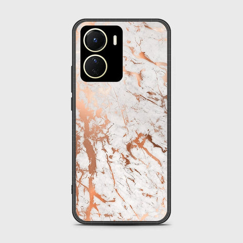Vivo Y35 5G Cover- White Marble Series 2 - HQ Ultra Shine Premium Infinity Glass Soft Silicon Borders Case