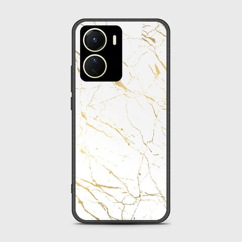 Vivo Y35 5G Cover- White Marble Series 2 - HQ Ultra Shine Premium Infinity Glass Soft Silicon Borders Case