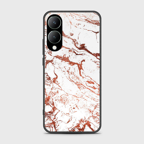 Vivo Y17s Cover- White Marble Series 2 - HQ Ultra Shine Premium Infinity Glass Soft Silicon Borders Case