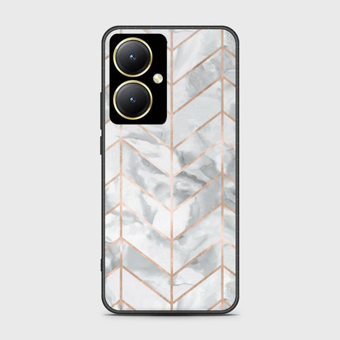Vivo Y27 Cover- White Marble Series 2 - HQ Ultra Shine Premium Infinity Glass Soft Silicon Borders Case