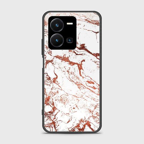 Vivo Y35 4G Cover- White Marble Series 2 - HQ Ultra Shine Premium Infinity Glass Soft Silicon Borders Case
