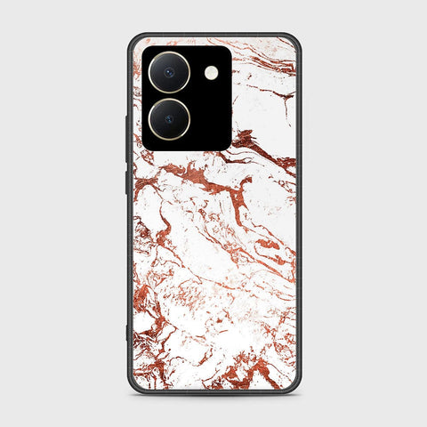 Vivo Y27s Cover- White Marble Series 2 - HQ Ultra Shine Premium Infinity Glass Soft Silicon Borders Case
