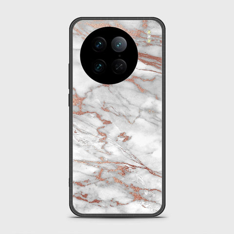 Vivo X90 Pro Cover - White Marble Series 2 - HQ Ultra Shine Premium Infinity Glass Soft Silicon Borders Case