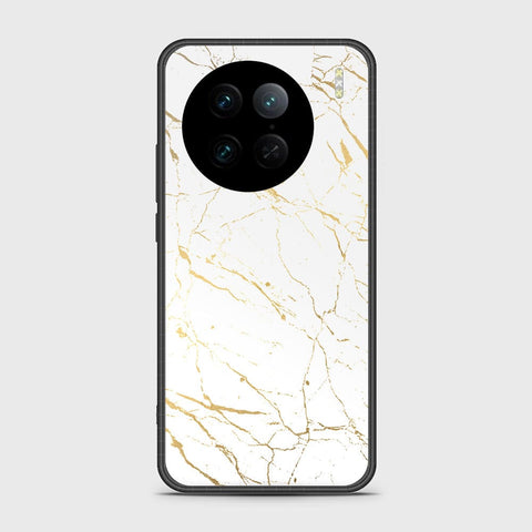 Vivo X90 Pro Cover - White Marble Series 2 - HQ Ultra Shine Premium Infinity Glass Soft Silicon Borders Case