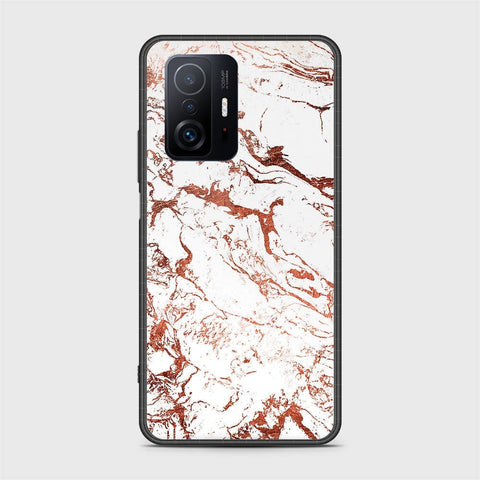 Xiaomi 11T Cover- White Marble Series 2 - HQ Ultra Shine Premium Infinity Glass Soft Silicon Borders Case