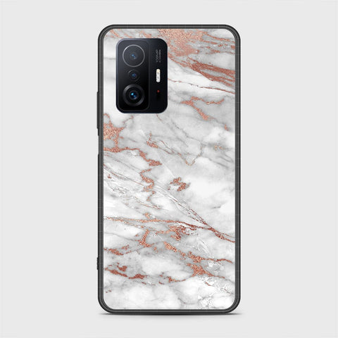 Xiaomi 11T Cover- White Marble Series 2 - HQ Ultra Shine Premium Infinity Glass Soft Silicon Borders Case