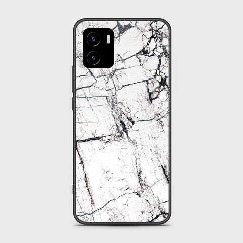 Vivo Y10 Cover- White Marble Series 2 - HQ Ultra Shine Premium Infinity Glass Soft Silicon Borders Case