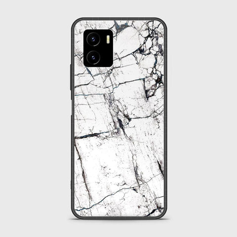 Vivo Y15a Cover - White Marble Series 2 - HQ Ultra Shine Premium Infinity Glass Soft Silicon Borders Case