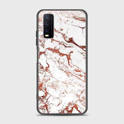 Vivo Y20a Cover - White Marble Series 2 - HQ Ultra Shine Premium Infinity Glass Soft Silicon Borders Case
