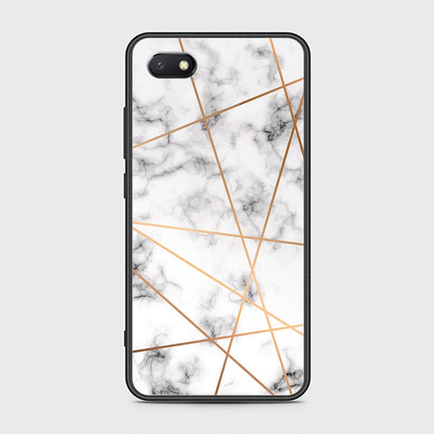 Huawei Y5 Prime 2018 / Y5 2018 / Honor 7S Cover - White Marble Series 2 - HQ Ultra Shine Premium Infinity Glass Soft Silicon Borders Case