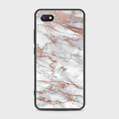 Huawei Y5 Prime 2018 / Y5 2018 / Honor 7S Cover - White Marble Series 2 - HQ Ultra Shine Premium Infinity Glass Soft Silicon Borders Case