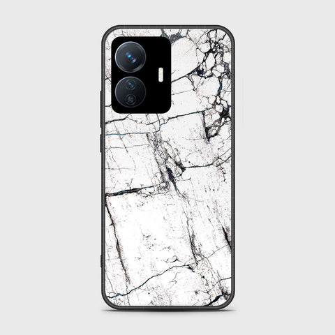 Vivo Y77e Cover- White Marble Series 2 - HQ Ultra Shine Premium Infinity Glass Soft Silicon Borders Case