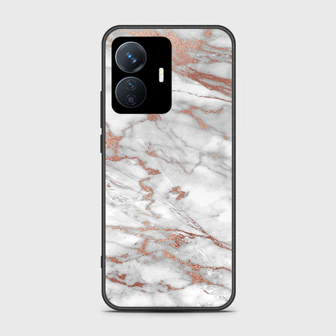 Vivo Y77e Cover- White Marble Series 2 - HQ Ultra Shine Premium Infinity Glass Soft Silicon Borders Case