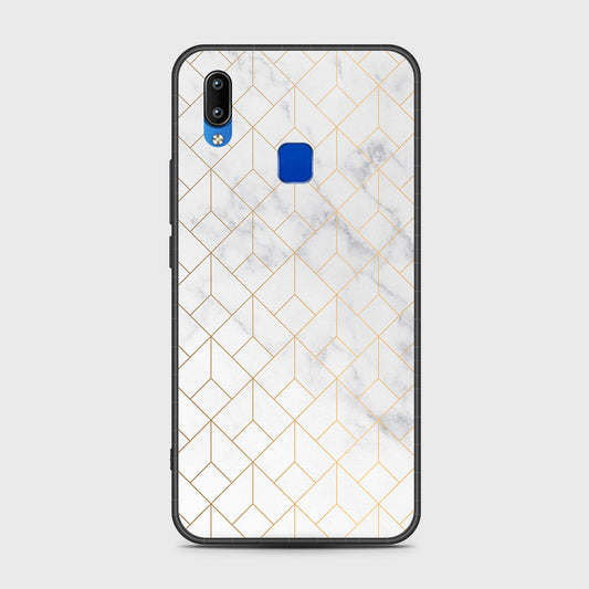 Vivo Y91i Cover- White Marble Series 2 - HQ Ultra Shine Premium Infinity Glass Soft Silicon Borders Case