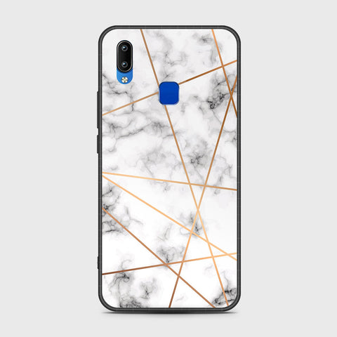 Vivo Y91i Cover- White Marble Series 2 - HQ Ultra Shine Premium Infinity Glass Soft Silicon Borders Case