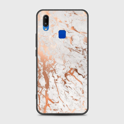 Vivo Y91i Cover- White Marble Series 2 - HQ Ultra Shine Premium Infinity Glass Soft Silicon Borders Case