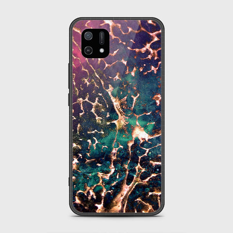 Oppo A16K Cover- Colorful Marble Series - HQ Ultra Shine Premium Infinity Glass Soft Silicon Borders Case