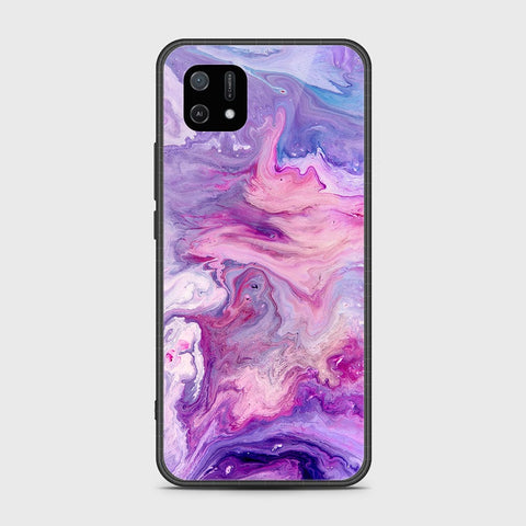 Oppo A16K Cover- Colorful Marble Series - HQ Ultra Shine Premium Infinity Glass Soft Silicon Borders Case