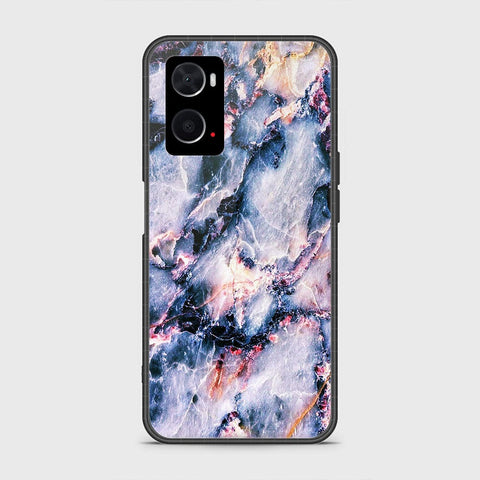 Oppo A76 Cover- Colorful Marble Series - HQ Ultra Shine Premium Infinity Glass Soft Silicon Borders Case