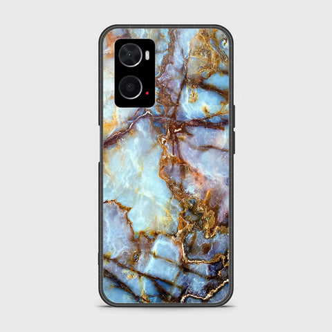 Oppo A76 Cover- Colorful Marble Series - HQ Ultra Shine Premium Infinity Glass Soft Silicon Borders Case