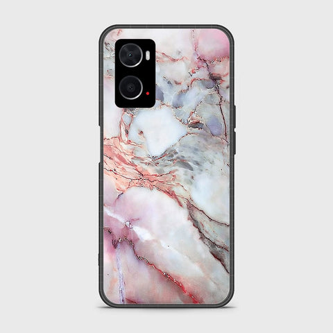 Oppo A76 Cover- Colorful Marble Series - HQ Ultra Shine Premium Infinity Glass Soft Silicon Borders Case