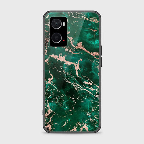 Oppo A76 Cover- Colorful Marble Series - HQ Ultra Shine Premium Infinity Glass Soft Silicon Borders Case