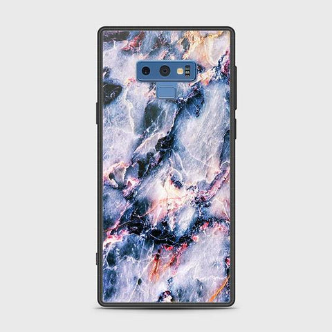 Samsung Galaxy Note 9 Cover - Colorful Marble Series - HQ Ultra Shine Premium Infinity Glass Soft Silicon Borders Case