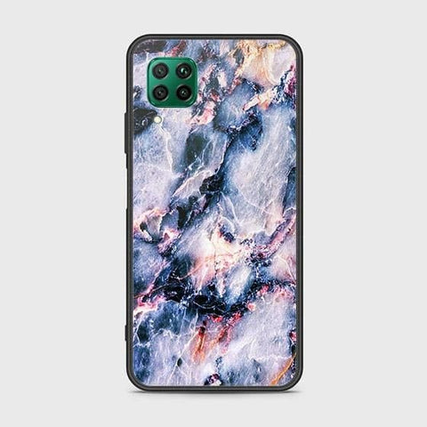 Huawei P40 Lite Cover - Colorful Marble Series - HQ Ultra Shine Premium Infinity Glass Soft Silicon Borders Case