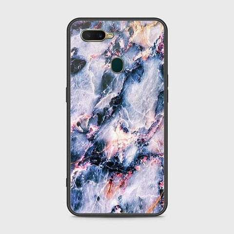 Oppo A7 Cover - Colorful Marble Series - HQ Ultra Shine Premium Infinity Glass Soft Silicon Borders Case