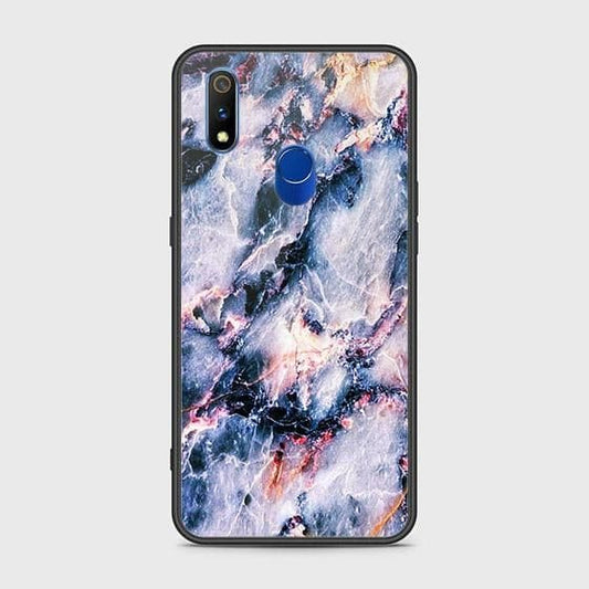 Realme 3 Pro Cover - Colorful Marble Series - HQ Ultra Shine Premium Infinity Glass Soft Silicon Borders Case