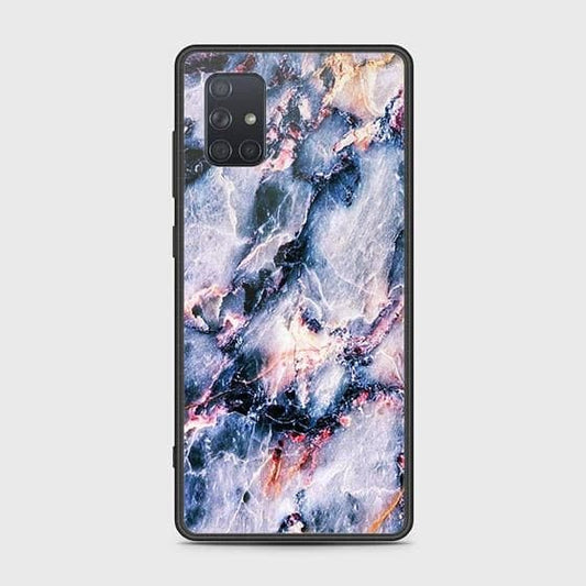 Samsung Galaxy A71 Cover - Colorful Marble Series - HQ Ultra Shine Premium Infinity Glass Soft Silicon Borders Case