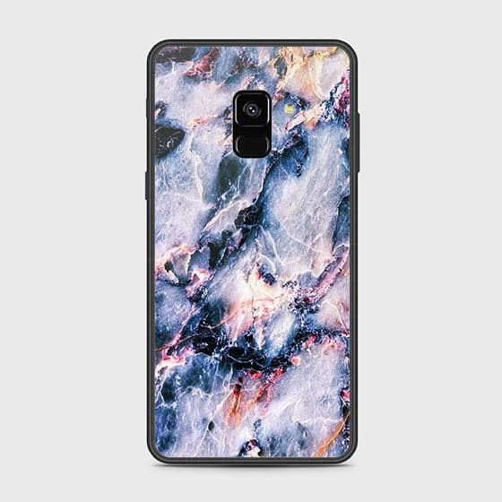 Samsung Galaxy A8 2018 Cover - Colorful Marble Series - HQ Ultra Shine Premium Infinity Glass Soft Silicon Borders Case