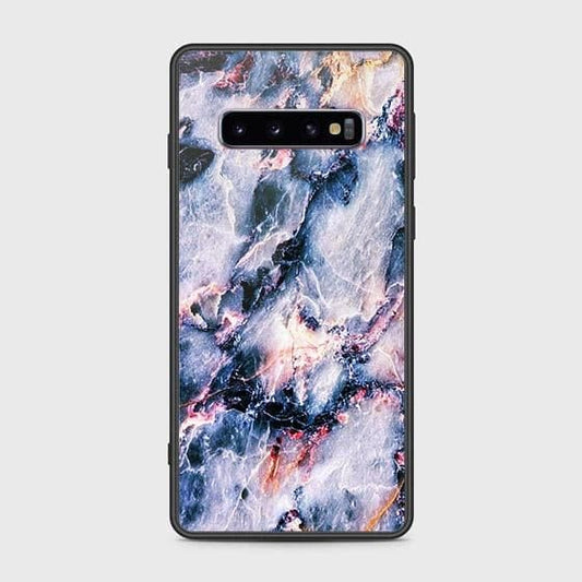 Samsung Galaxy S10 Cover - Colorful Marble Series - HQ Ultra Shine Premium Infinity Glass Soft Silicon Borders Case