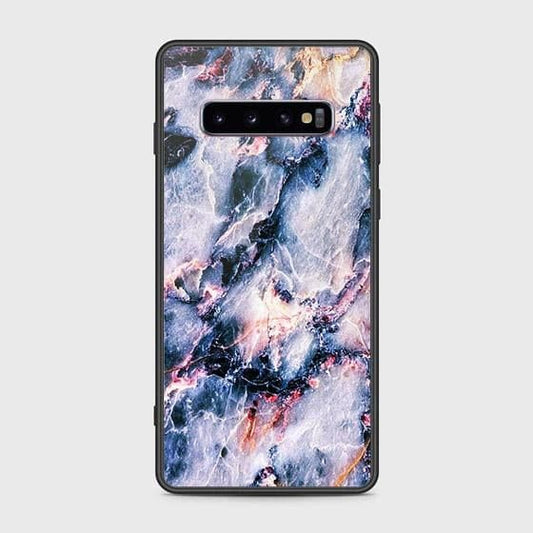 Samsung Galaxy S10 Cover - Colorful Marble Series - HQ Ultra Shine Premium Infinity Glass Soft Silicon Borders Case