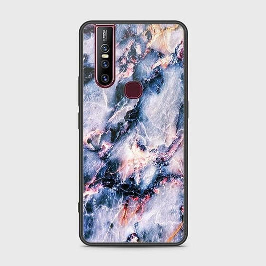 Vivo V15 Cover - Colorful Marble Series - HQ Ultra Shine Premium Infinity Glass Soft Silicon Borders Case