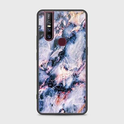 Vivo V15 Cover - Colorful Marble Series - HQ Ultra Shine Premium Infinity Glass Soft Silicon Borders Case