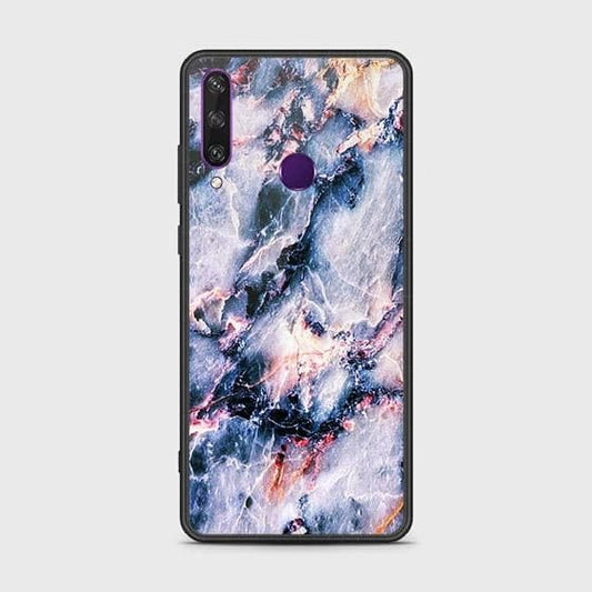 Huawei Y6p Cover - Colorful Marble Series - HQ Ultra Shine Premium Infinity Glass Soft Silicon Borders Case