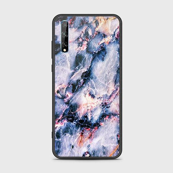 Huawei P Smart S Cover - Colorful Marble Series - HQ Ultra Shine Premium Infinity Glass Soft Silicon Borders Case