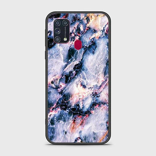 Samsung Galaxy M31 Cover - Colorful Marble Series - HQ Ultra Shine Premium Infinity Glass Soft Silicon Borders Case