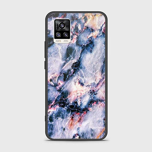 Vivo V20 Cover - Colorful Marble Series - HQ Ultra Shine Premium Infinity Glass Soft Silicon Borders Case