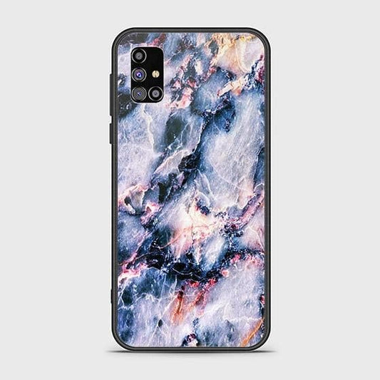 Samsung Galaxy A03s Cover - Colorful Marble Series - HQ Ultra Shine Premium Infinity Glass Soft Silicon Borders Case