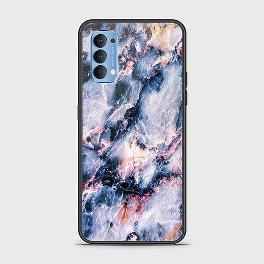 Oppo Reno 4 Cover - Colorful Marble Series - HQ Ultra Shine Premium Infinity Glass Soft Silicon Borders Case