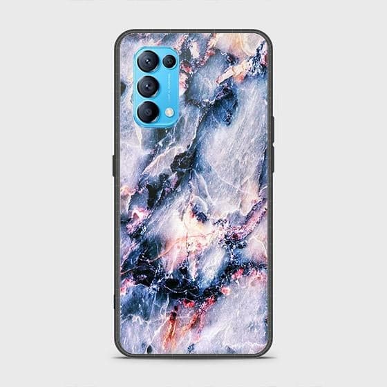 Oppo Find X3 Lite Cover - Colorful Marble Series - HQ Ultra Shine Premium Infinity Glass Soft Silicon Borders Case
