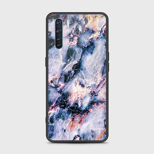 Oppo A91 Cover - Colorful Marble Series - HQ Ultra Shine Premium Infinity Glass Soft Silicon Borders Case