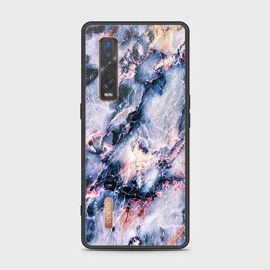 Oppo Find X2 Pro Cover - Colorful Marble Series - HQ Ultra Shine Premium Infinity Glass Soft Silicon Borders Case