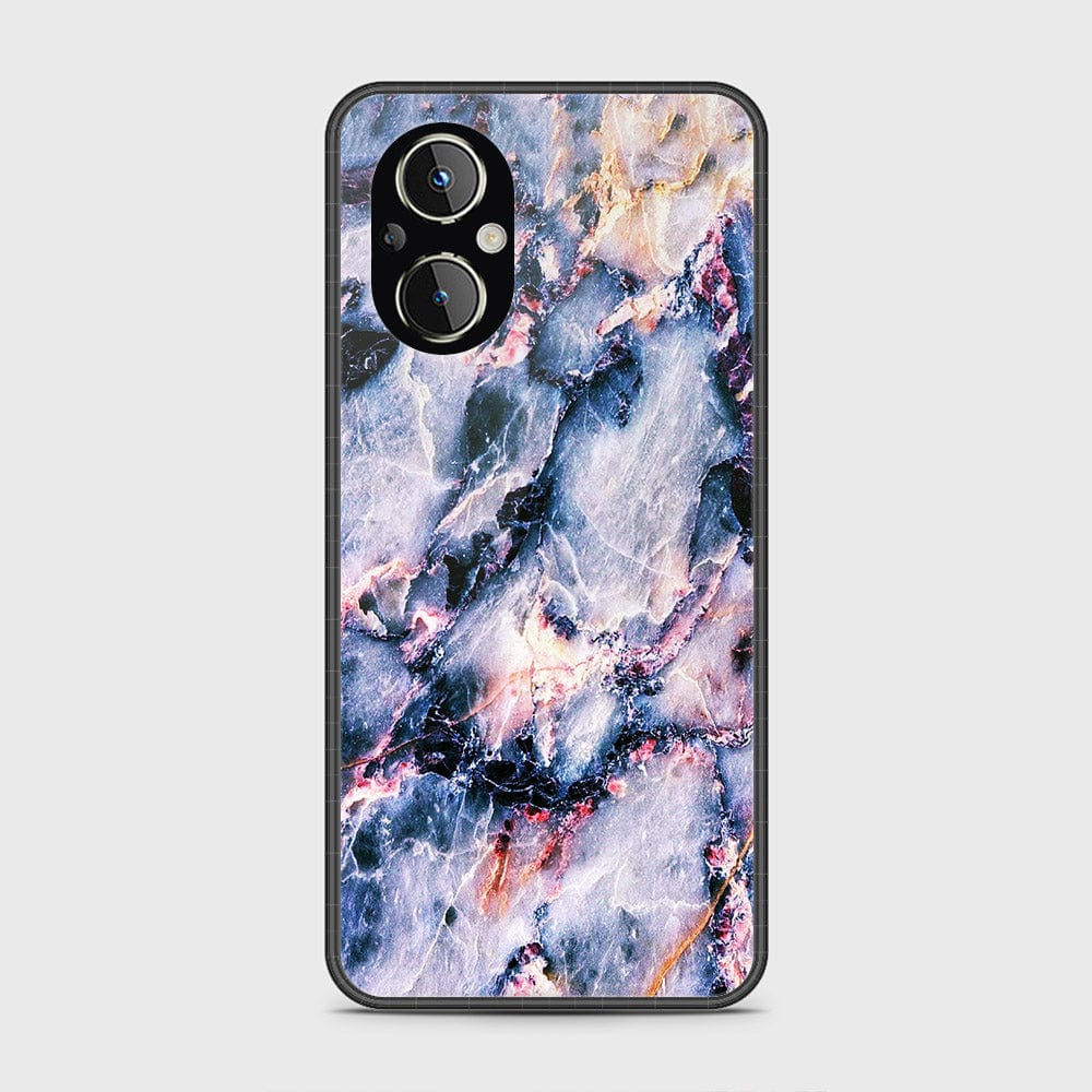 Oppo A96 5G Cover- Colorful Marble Series - HQ Ultra Shine Premium Infinity Glass Soft Silicon Borders Case