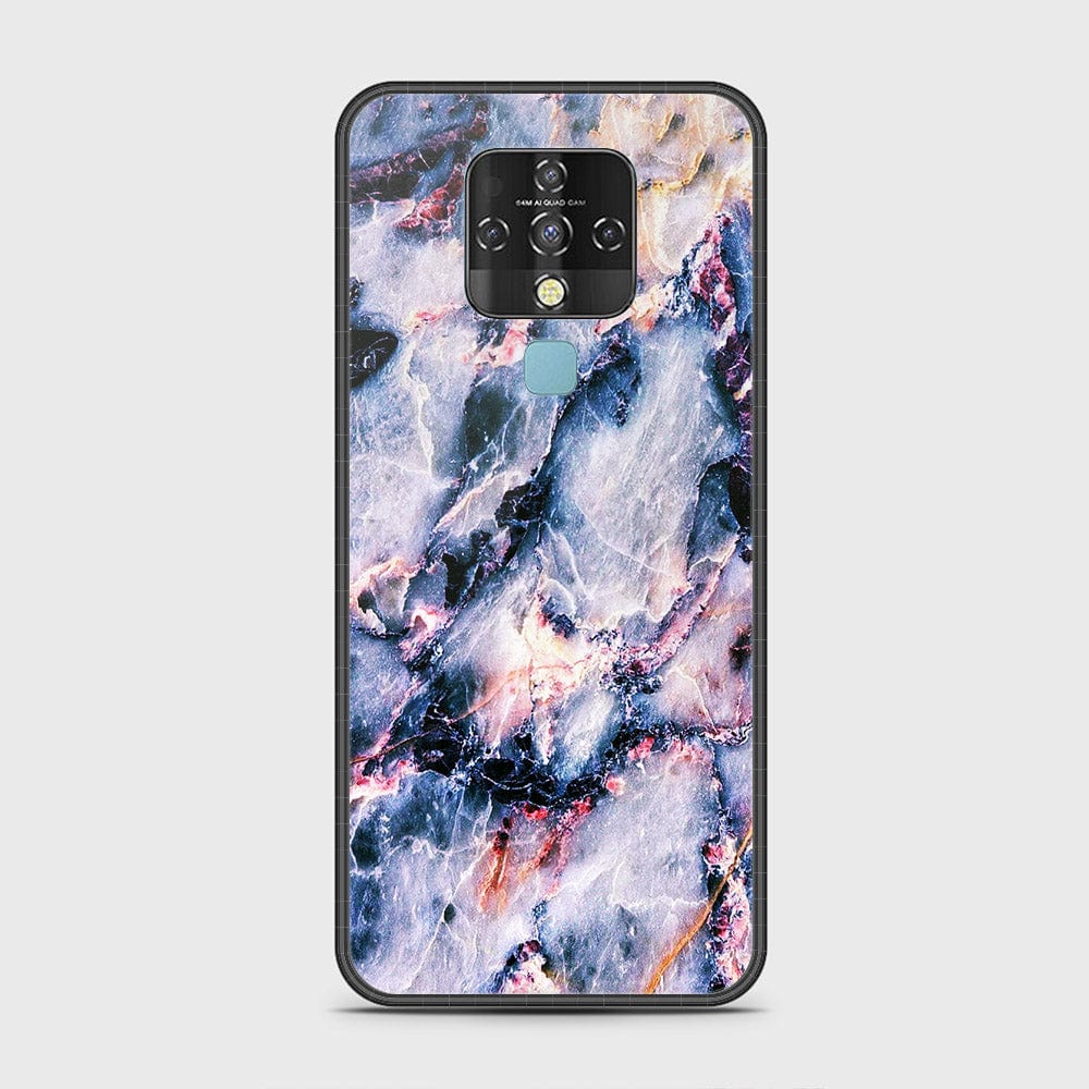 Tecno Camon 16 Cover - Colorful Marble Series - HQ Ultra Shine Premium Infinity Glass Soft Silicon Borders Case