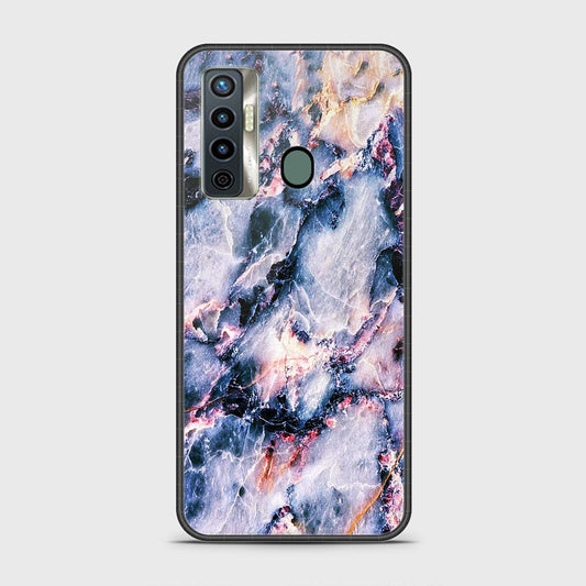 Tecno Camon 17 Cover - Colorful Marble Series - HQ Ultra Shine Premium Infinity Glass Soft Silicon Borders Case