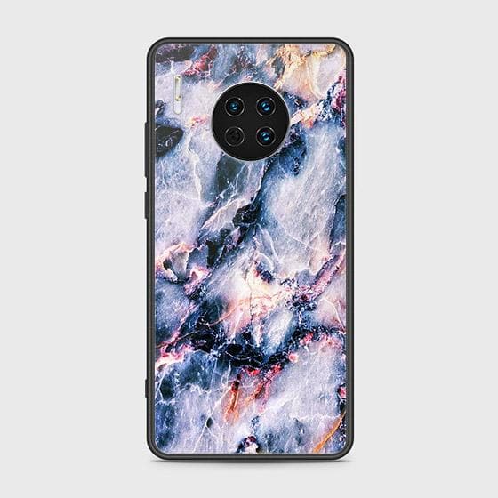 Huawei Mate 30 Cover - Colorful Marble Series - HQ Ultra Shine Premium Infinity Glass Soft Silicon Borders Case